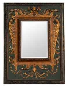 Miroir en écaille, bois sculpté et dorè. Maison Franck. Anvers. 10 400€